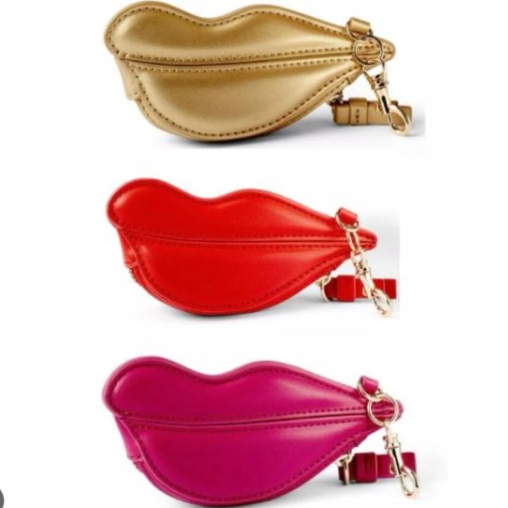 DVF Diane von Furstenberg X Target Lip Coin Purse RED & PINK NWOT